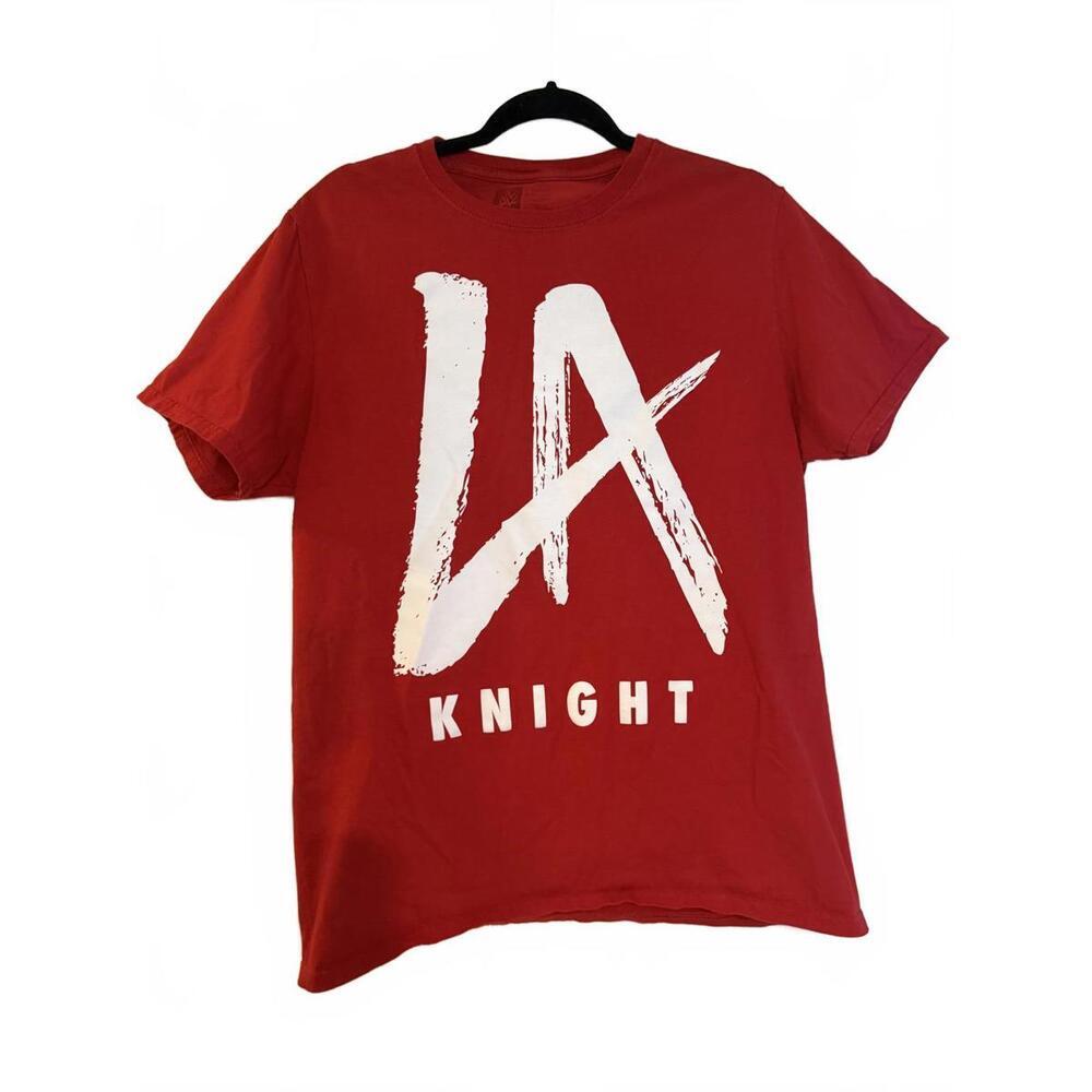 LA Knight Red WWE Authentic Graphic T-Shirt - Men's Large